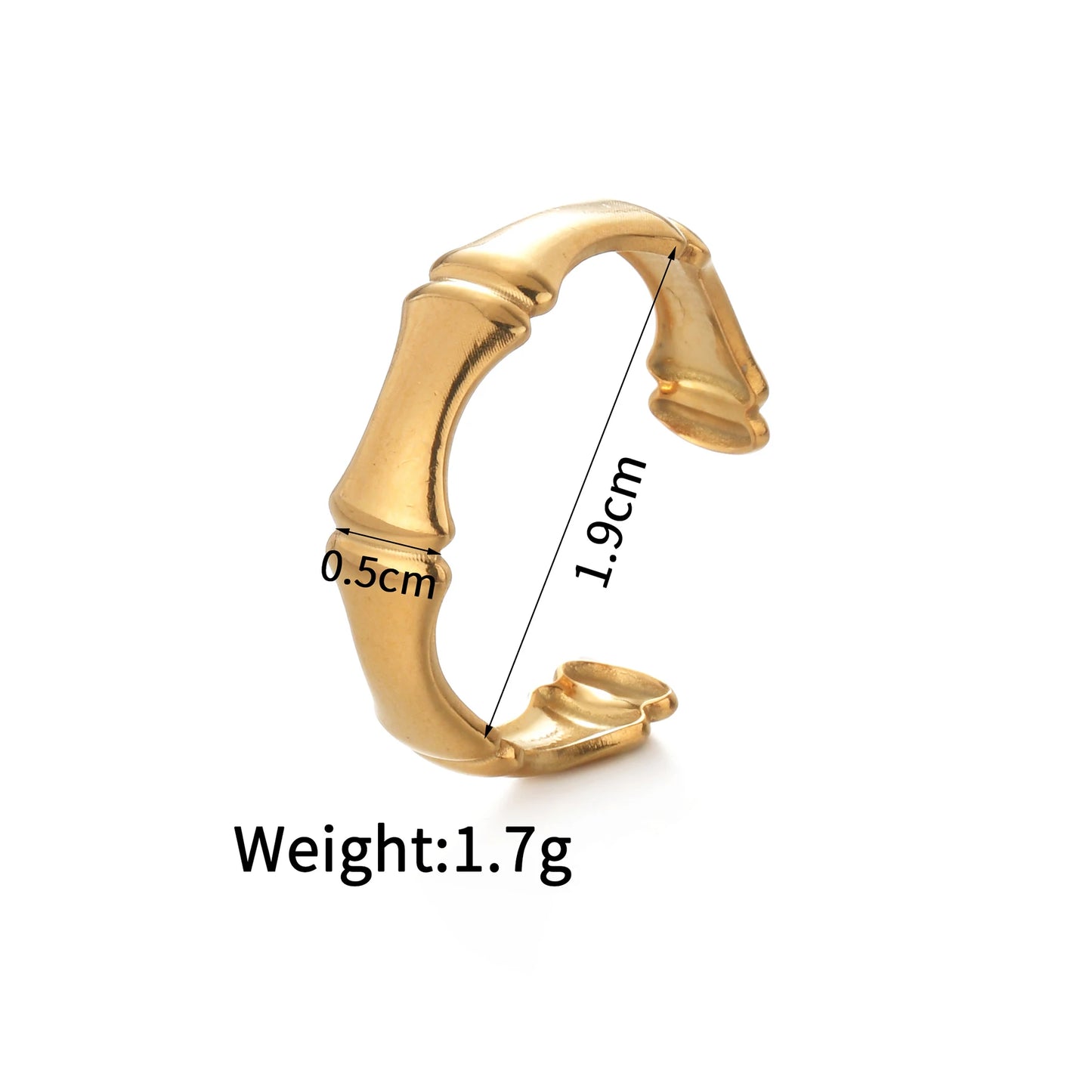 Fashion Vintage 18K Gold Plated Open Rings For Men Women Stainless Steel Temperament Couple Ring Anillo Birthday Jewelry Gifts