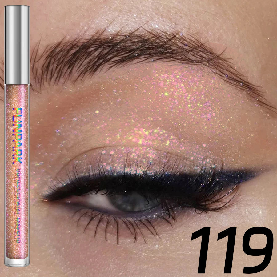 Colorful Liquid Eyeshadow Pink Green Black Diamond Shiny Eye Liner Pen Glitter Eyeshadow Palette