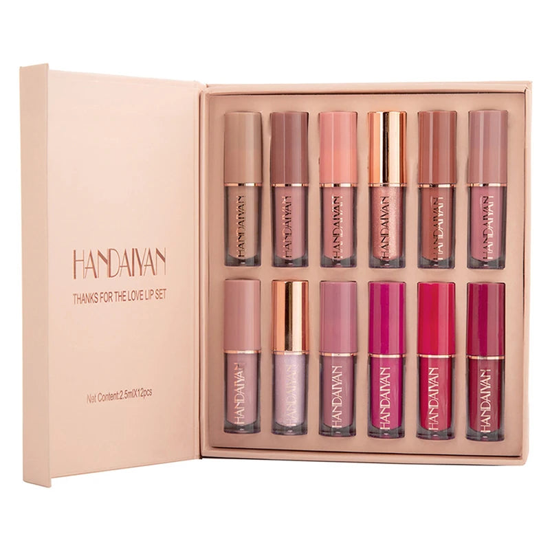 Liquid Velvet Matte Lip Gloss Red Lipstick Nude Makeup Women Long Lasting Waterproof Beauty Cosmetics