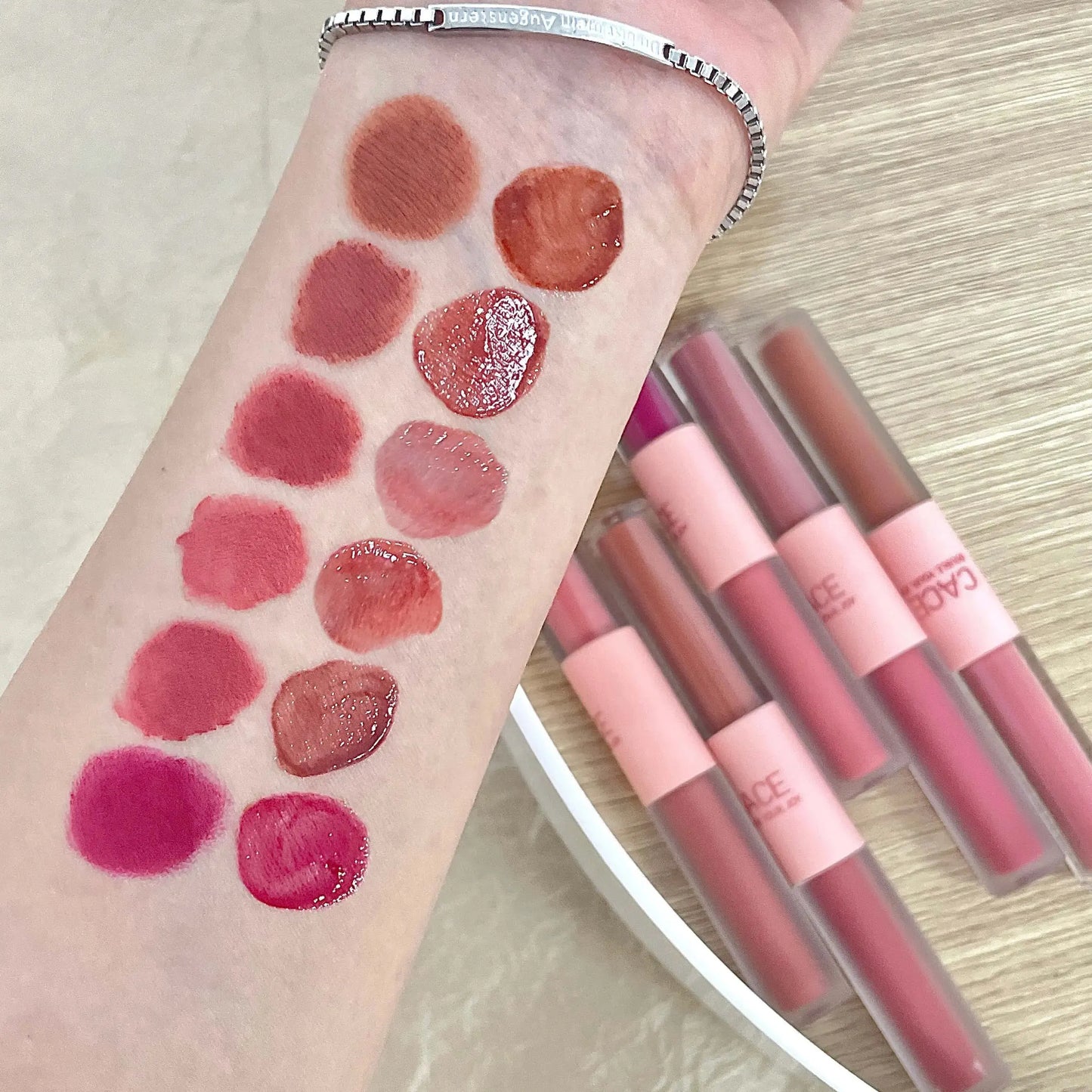 CACE Double Head Lip Gloss Sexy Red Lip Makeup