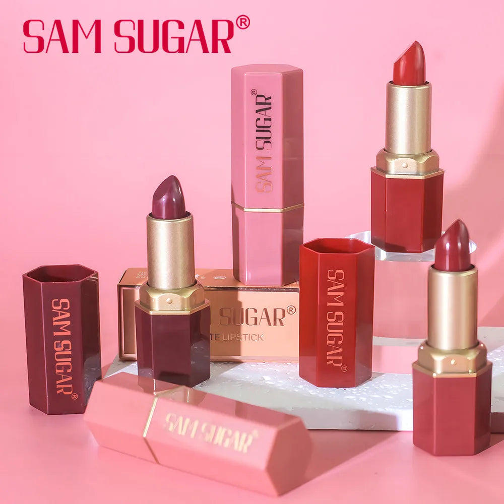 6 Colors Gold Bar Tube Lipstick
