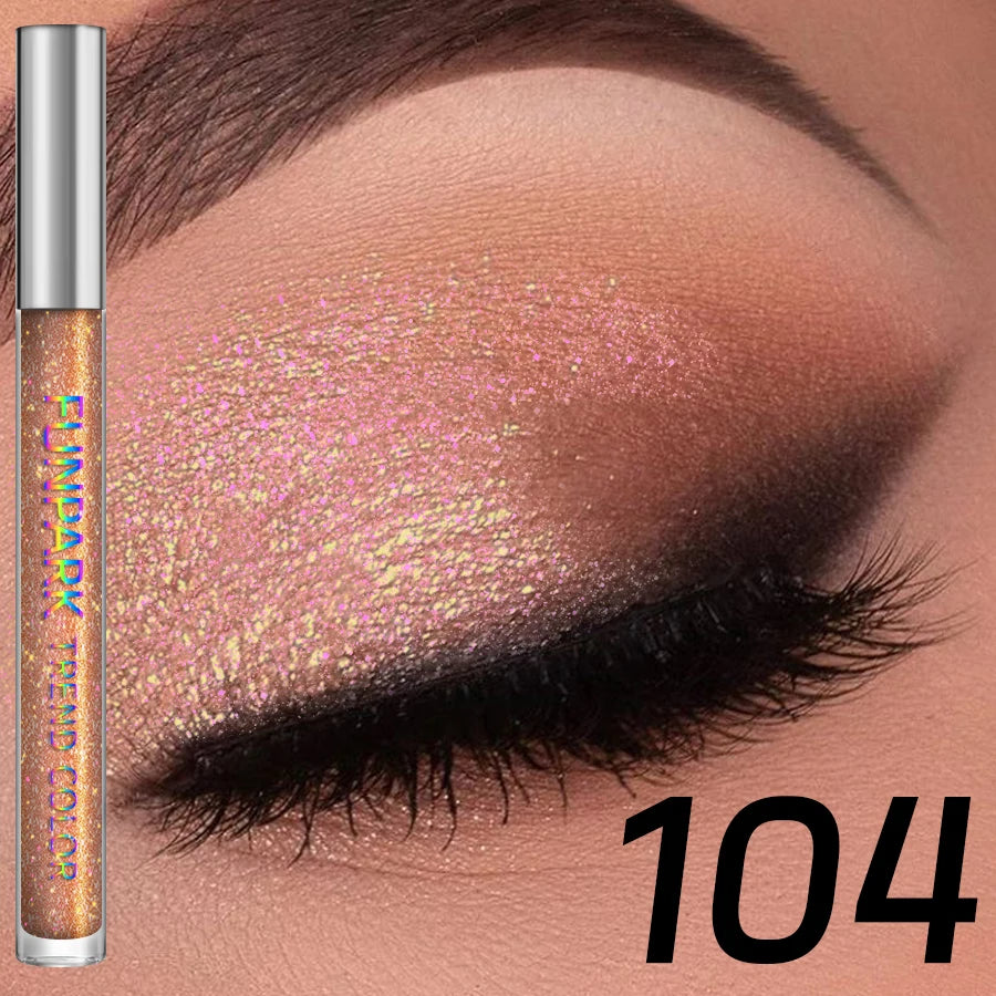 Colorful Liquid Eyeshadow Pink Green Black Diamond Shiny Eye Liner Pen Glitter Eyeshadow Palette