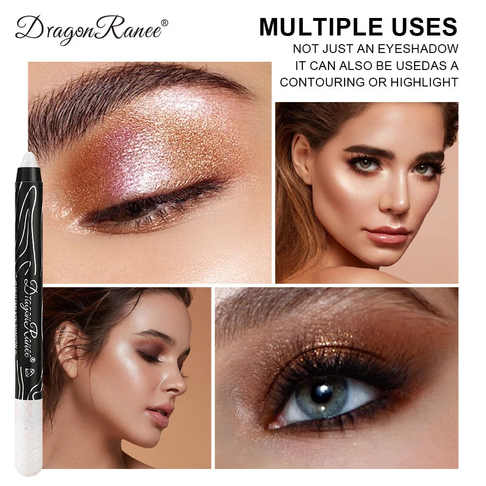 1Pc Metallic Purple Eyeshadow Pencil Glitter Silkworm Liner Pen Highlighter