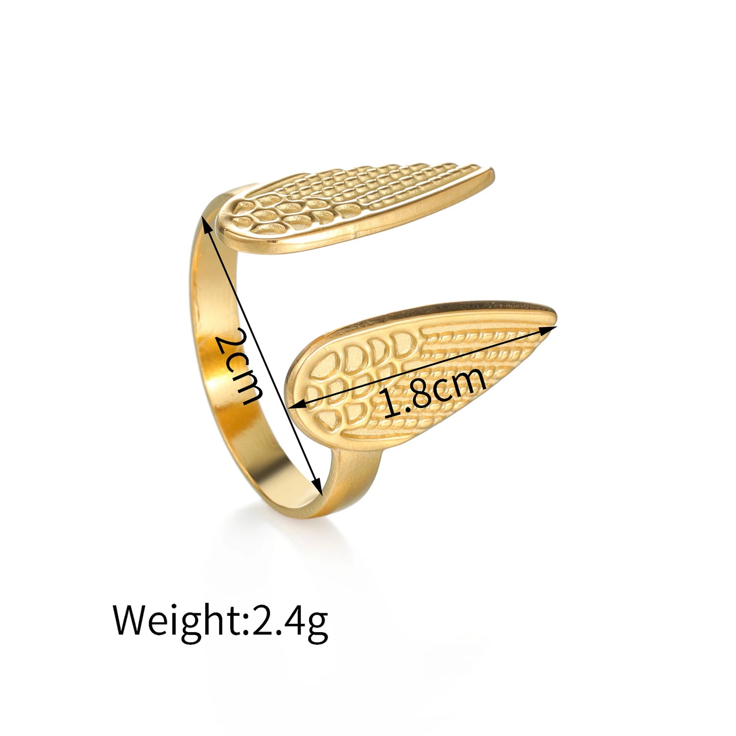 Fashion Vintage 18K Gold Plated Open Rings For Men Women Stainless Steel Temperament Couple Ring Anillo Birthday Jewelry Gifts