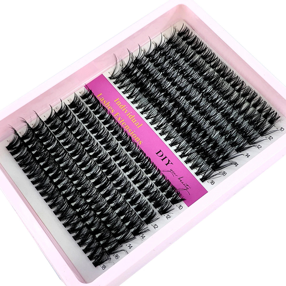 60D/80D/100D Mix Tray Eyelash Clusters 10-18mm Mix Wispy Individual Lashes Extensions 266/280pcs DIY Mink False Eyelashes Makeup