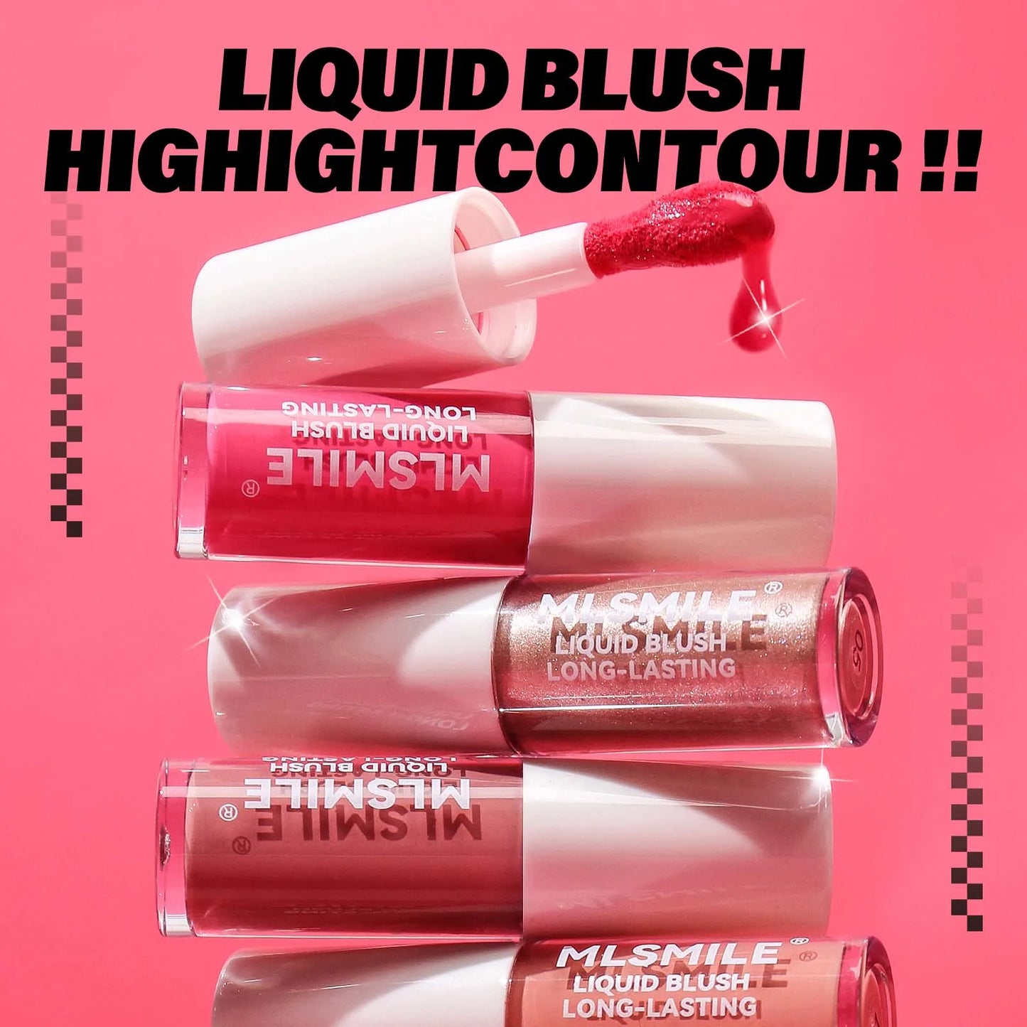 Long Lasting Hydrating Formula, Blush & Lip Tint in Red & Pink Shades Versatile Liquid