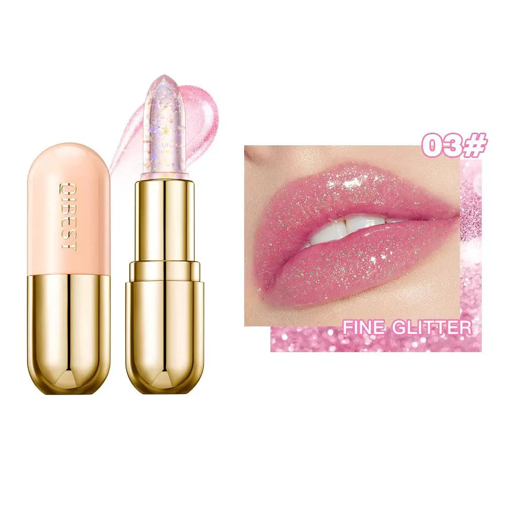 Jelly Glitter Moisturizing Lipstick 24 Hours Natural Hydrating