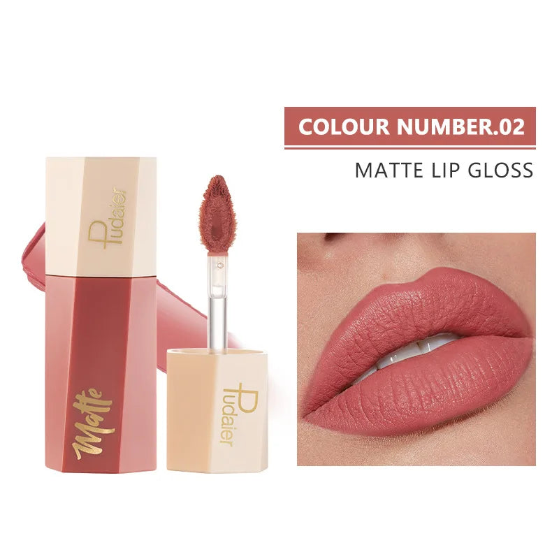 Matte Waterproof Velvet Nude Lipstick Sexy Red Brown Pigments Makeup