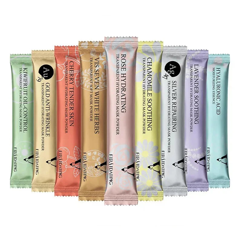 Natural Soft Hydro Jelly Face Mask Powder Series Rose Whitening Aloe Vera Mask DIY Rubber Facial SPA Jelly Mask Facial Skin Care