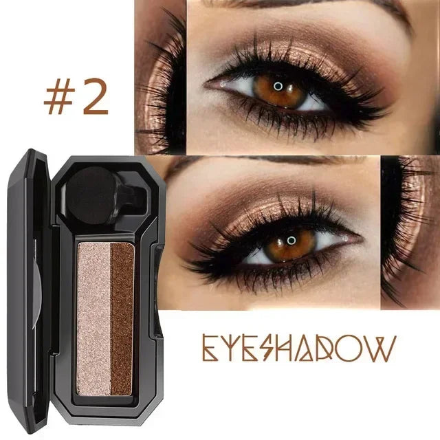 Double Color Lazy Eyeshadow with Mirror Small Mushroom Head Eye Shadow Brush