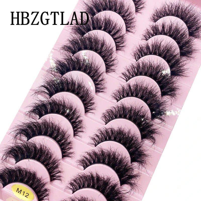 10 Pairs Natural Long False Eyelashes Fake Lashes Makeup 3d Mink Lashes Extension Short Eyelash Mink Eyelashes for Beauty
