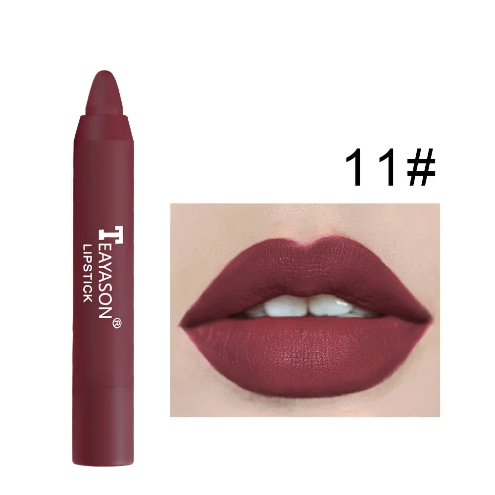 Velvet Matte Lipsticks Pencil Waterproof Long Lasting Sexy Red Lip Stick on-Stick Cup Makeup Lip Tint Pen Cosmetic