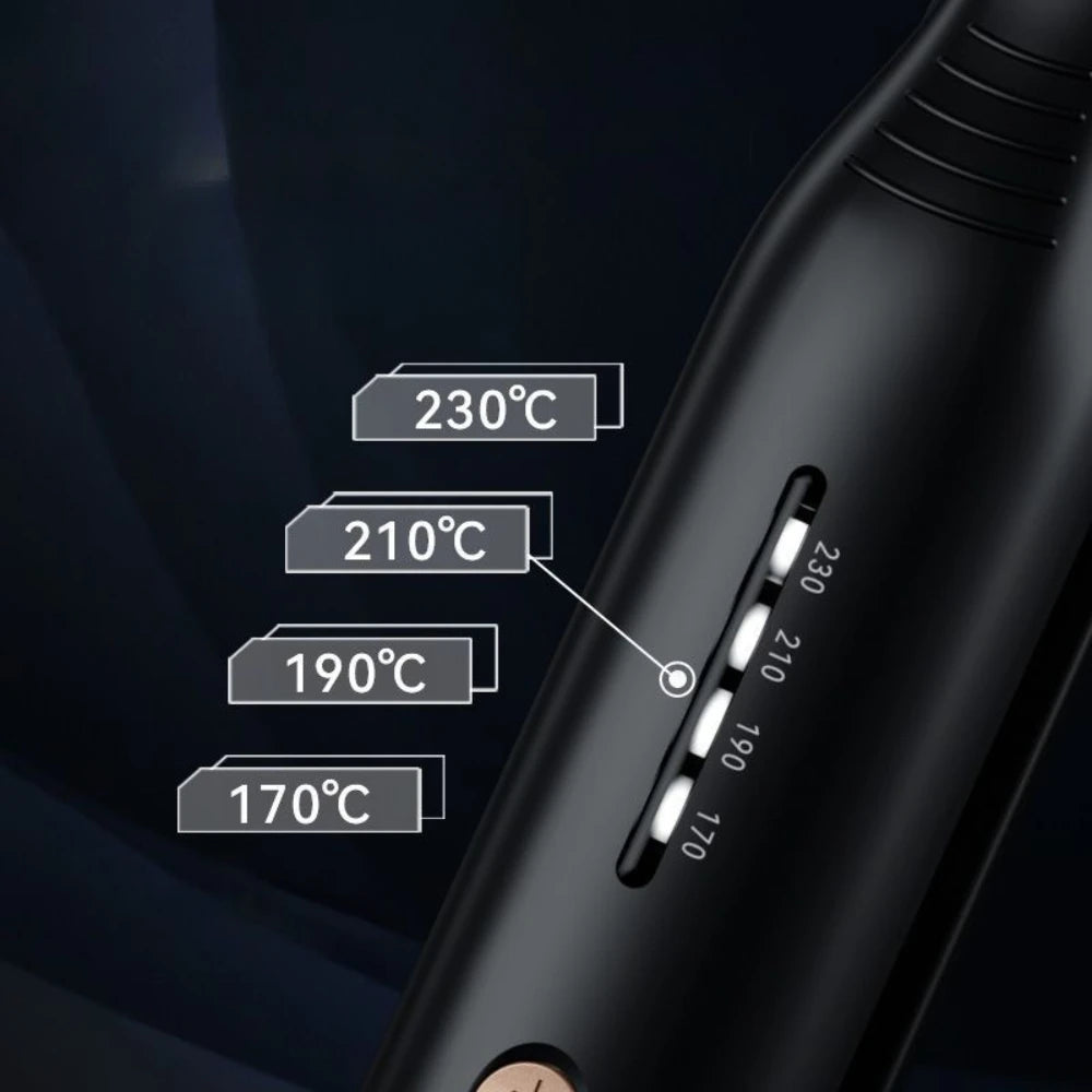 2 In 1 Hair Straightener & Curler Small Flat Iron Ceramic Hair Crimper Corrugation Short Hair