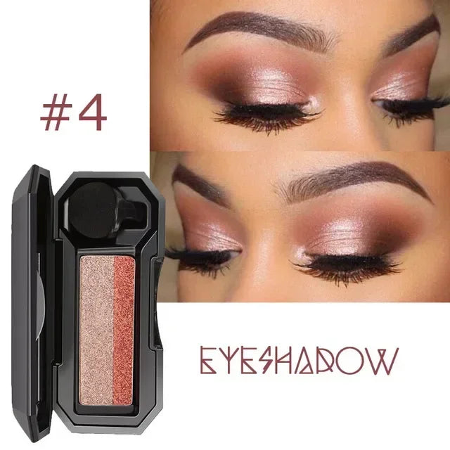 Double Color Lazy Eyeshadow with Mirror Small Mushroom Head Eye Shadow Brush