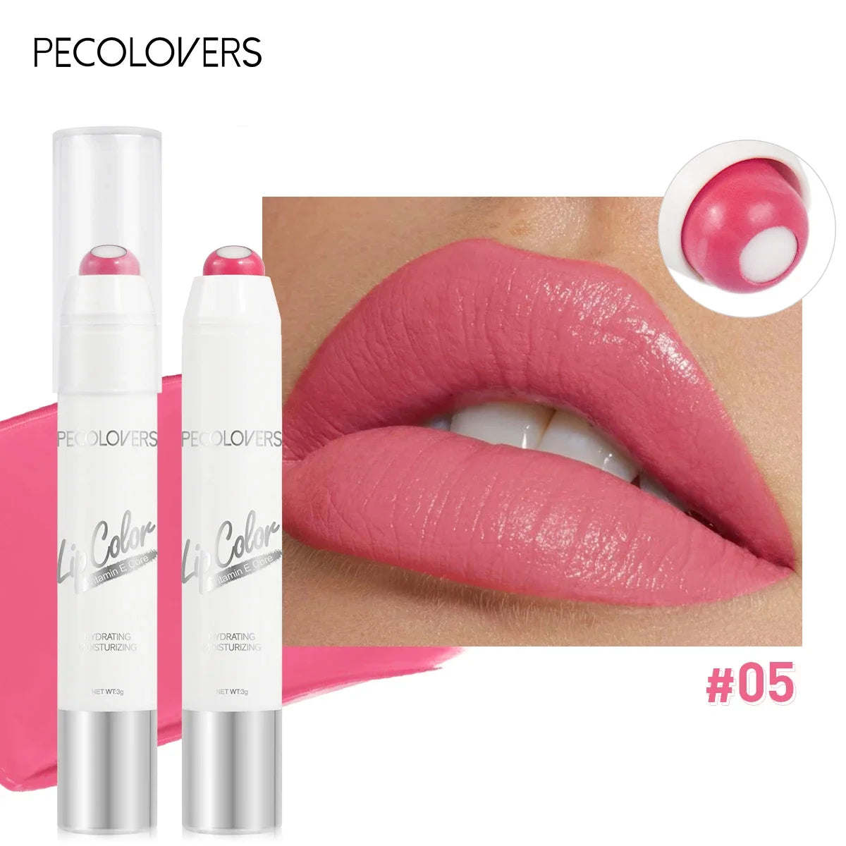 Matte Red Lip Balm Moisturizing 6 Colors Sandwich Lipstick Waterproof Long Lasting Non-stick Cup Lip Stick