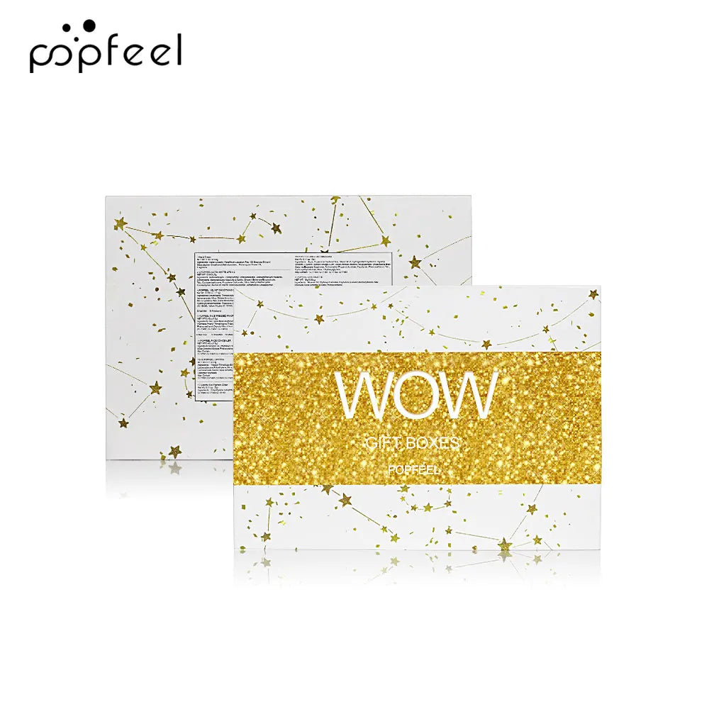 POPFEEL Makeup Kit, Black or White Box Surprise Gift for Girls Women include Eyeshadow Blush Lip-gloss Lipstick Concealer