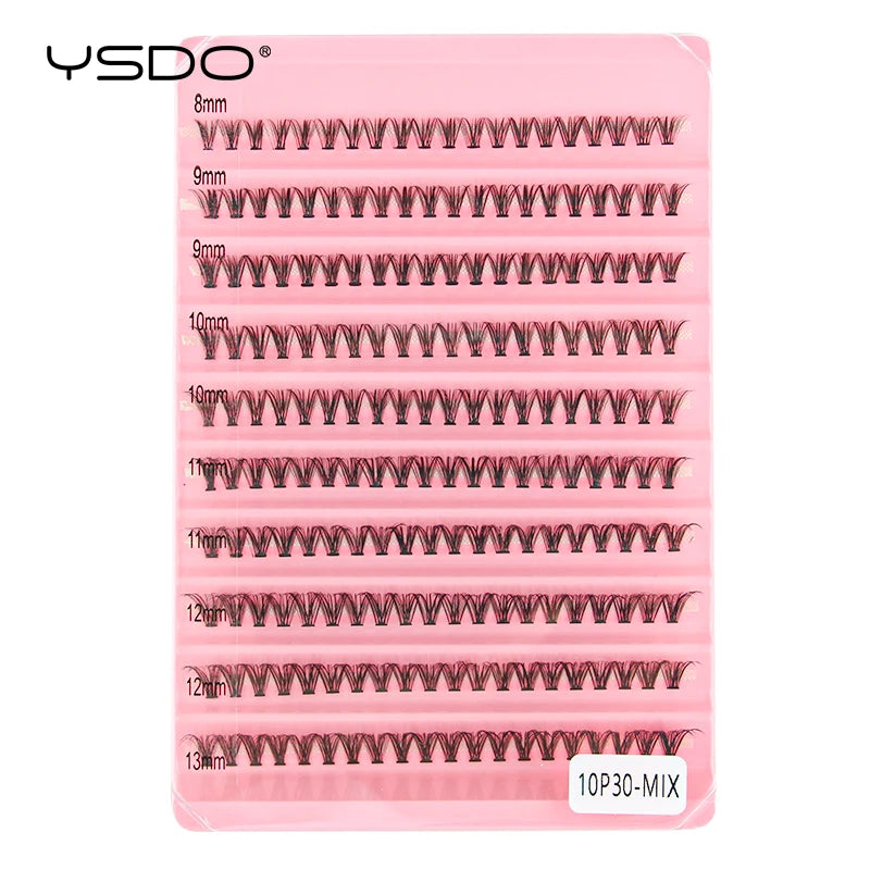 YSDO 10/14 Rows Natural Eyelash Extension Premade Volume Fans Individual Lashes Mink False Eyelashes Cluster Lashes Makeup Cilia