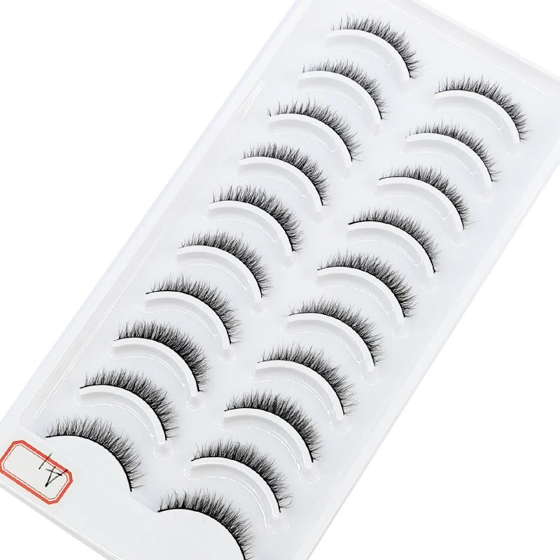 10 Pairs Natural Long False Eyelashes Fake Lashes Makeup 3d Mink Lashes Extension Short Eyelash Mink Eyelashes for Beauty