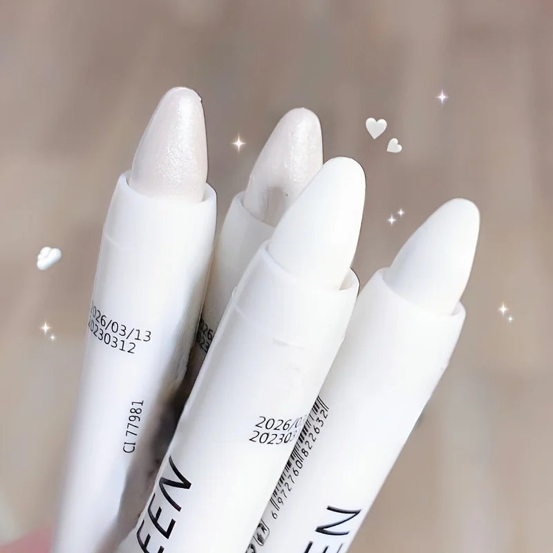 Highlighter Pen Pearlescent Matte White Silvery Brighten Eyeshadow