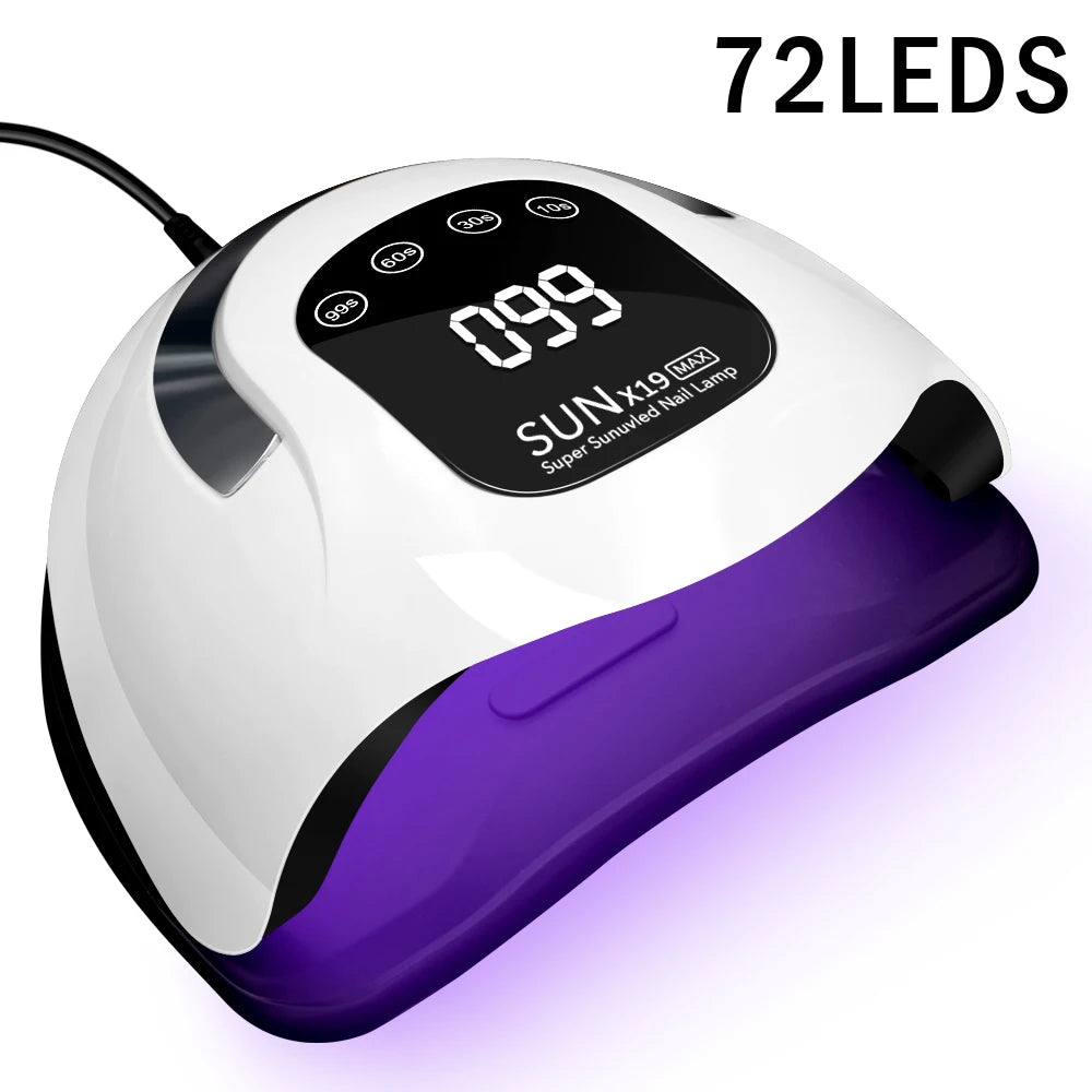 Professional UV LED Nail Lamp for Nails Gel Polish Fast Curing Dryer Drying Light Lamps with 45 LEDs 4 Timer Setting