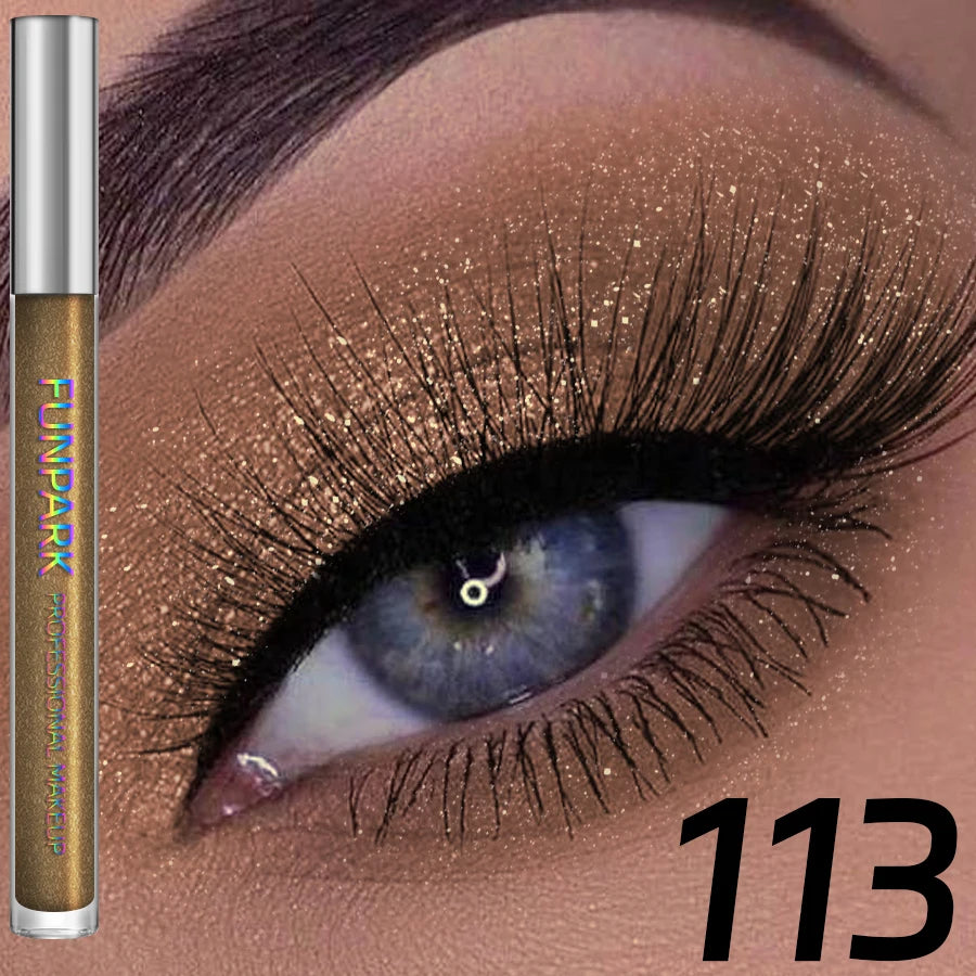 Colorful Liquid Eyeshadow Pink Green Black Diamond Shiny Eye Liner Pen Glitter Eyeshadow Palette