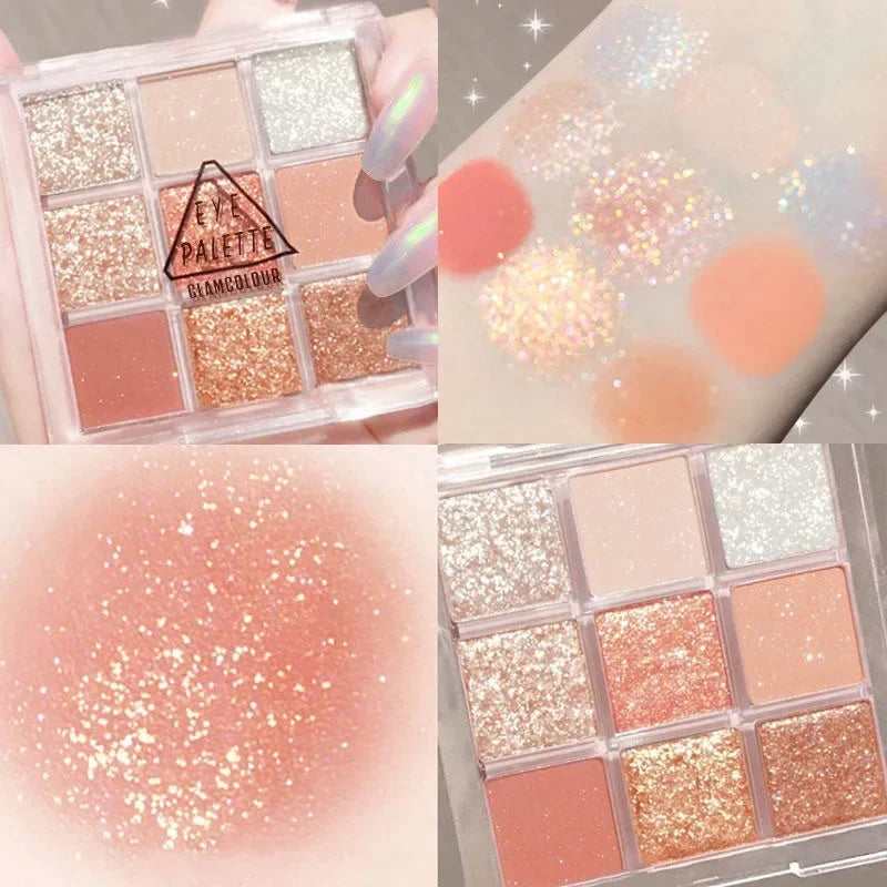 Palette Matte Shimmer Glitter Eye Shadow Beauty Cosmetics Tools Eyeshadow