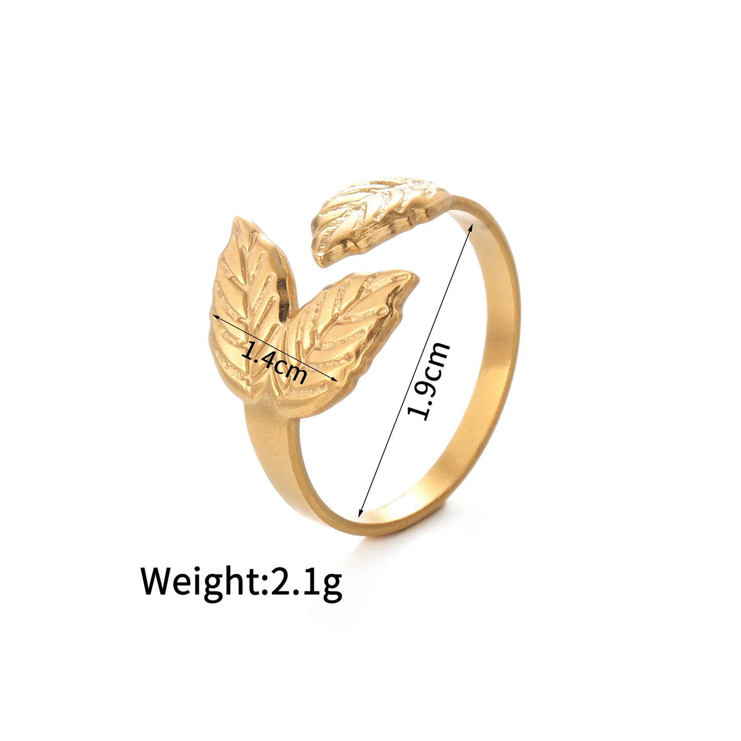 Fashion Vintage 18K Gold Plated Open Rings For Men Women Stainless Steel Temperament Couple Ring Anillo Birthday Jewelry Gifts