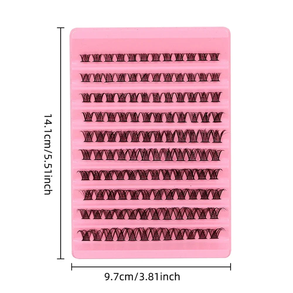 120pcs Cluster Lashes Natural Look Wispy Individual Lashes D Curl Eyelash Extensions Fluffy Cluster Lashes