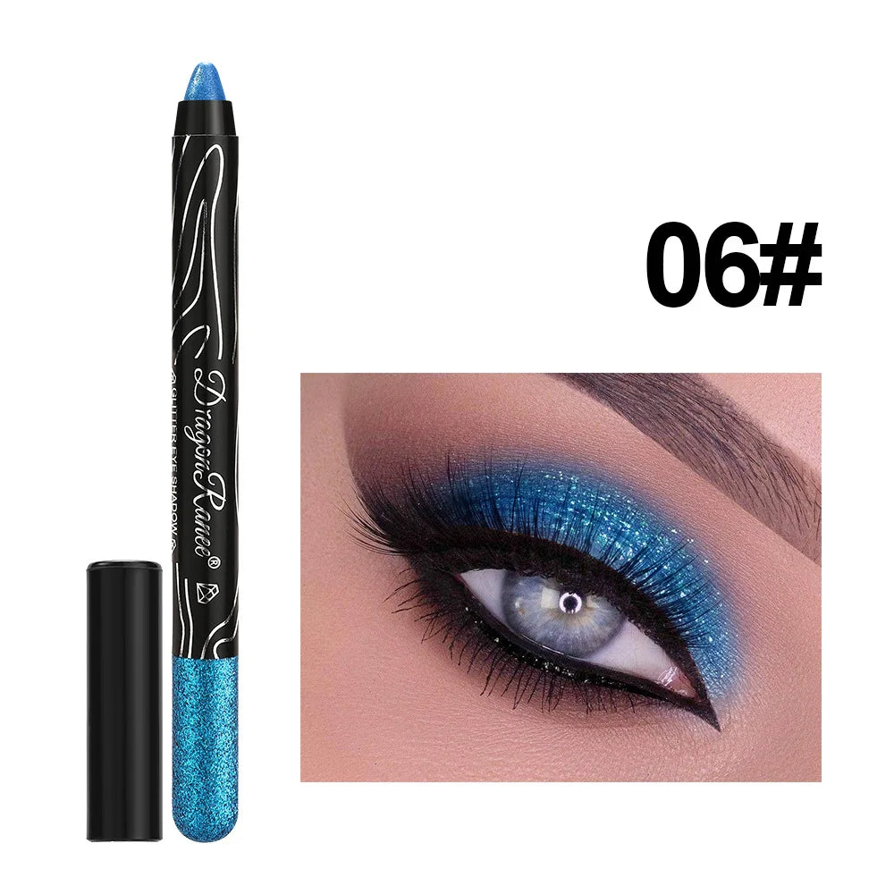 1Pc Metallic Purple Eyeshadow Pencil Glitter Silkworm Liner Pen Highlighter