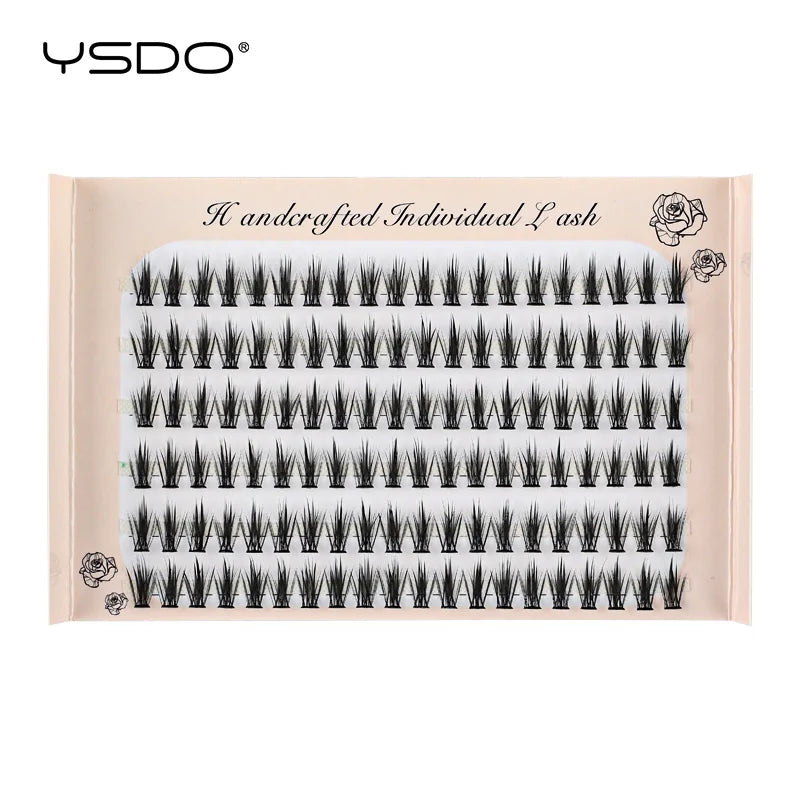 YSDO 120 Bundles Individual Eyelashes Russia Natural Mink False Lashes Extension Fluffy Volume Fake Eyelash Cluster Makeup Cilia
