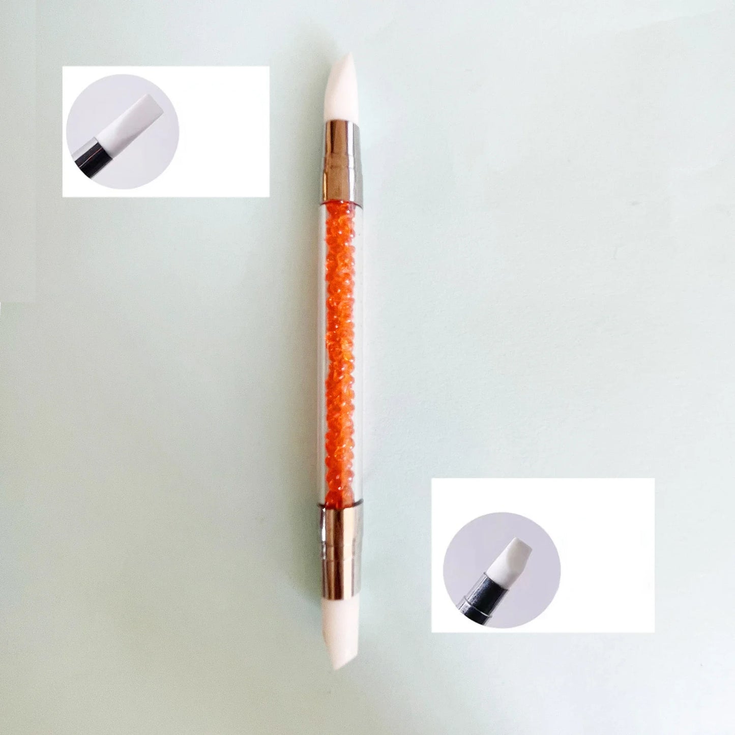 Double-ended Silicone Press Pen Wedge Deer Hoof Brush Nail Supplies Carving DIY Glitter Powder Sticker Manicure Tips Nail Tool