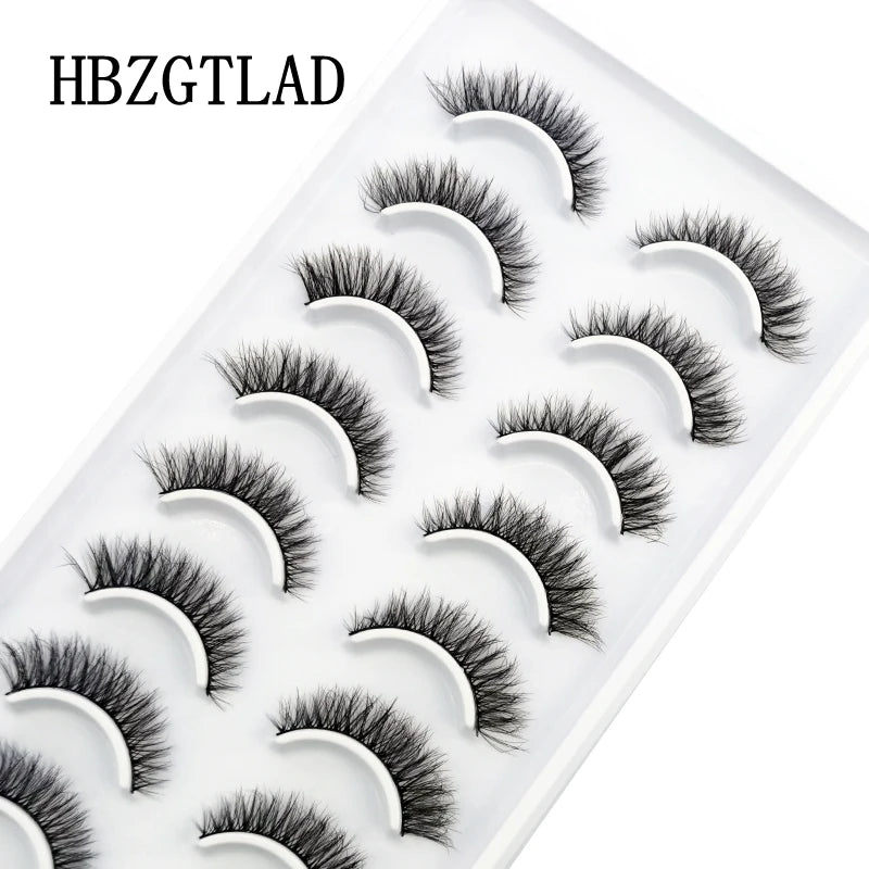 10 pairs natural long 3D mink false eyelashes fake lashes makeup kit Mink Lashes extension eye lashes short eyelashes