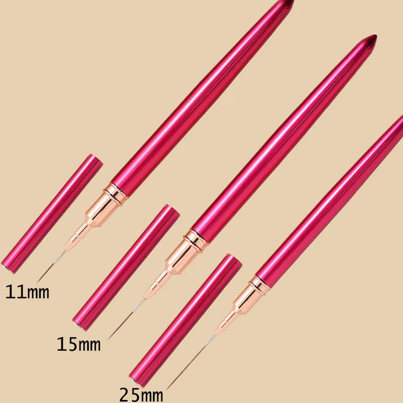 7/9/11/15/25MM Nail Liner Brush Set Handle Nail Art Pen Brush Drawing Lines Stripe Painting Flower Pen Nail Art Manicure Tools