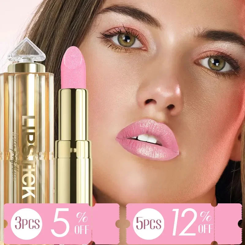 Korea Matte Glitter Lipstick Pink