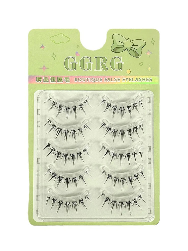 3pairs Mink Eyelashes Invisible Band Lash Extension Natural False Eyelashes Cross Cluster Fairy 3D Faux Big Eye Long Fake Lashes