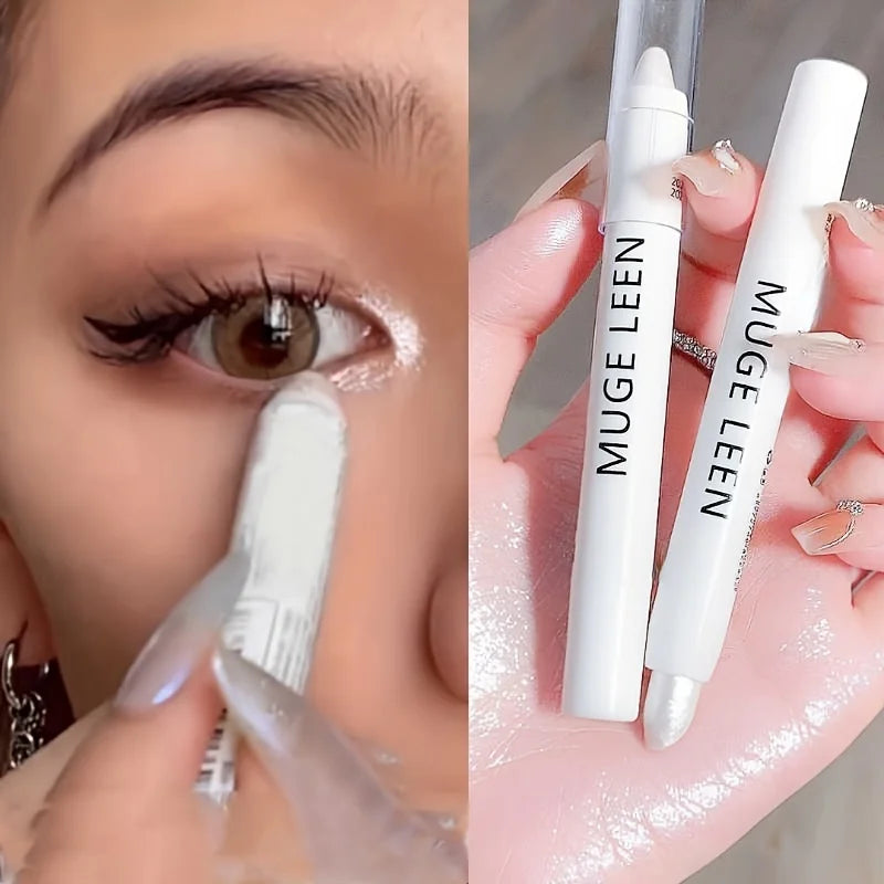 Highlighter Pen Pearlescent Matte White Silvery Brighten Eyeshadow