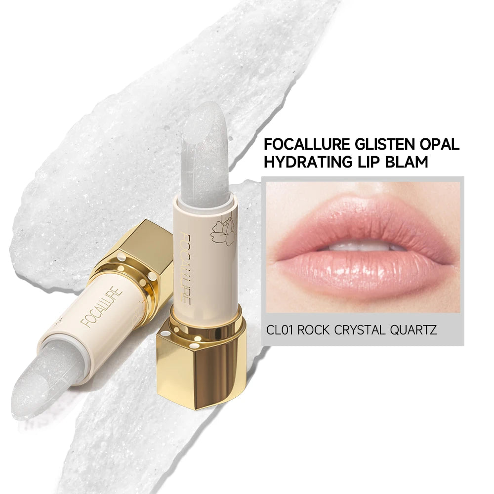 FOCALLURE Glitter Lip Balm 8 Colors Shimmer Lips Plumper Moisturizing Lipstick Long Lasting Waterproof Lip Care Makeup Cosmetics