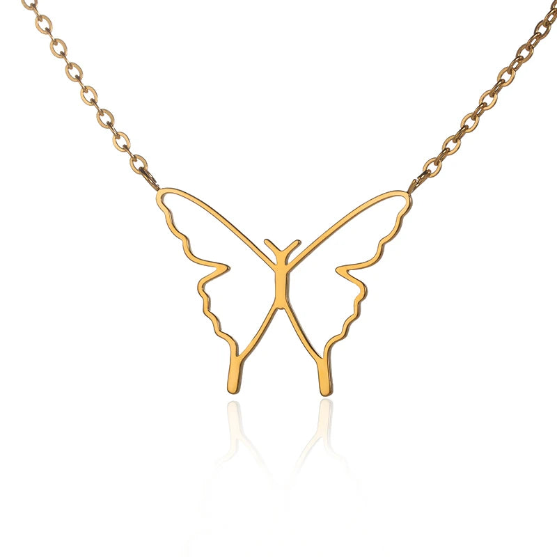 Fashion Stone Opal Oval Necklace For Women Stainless Steel Gold Color Oval Stone Pendant Necklace Wedding Aesthetic Jewelry Gift