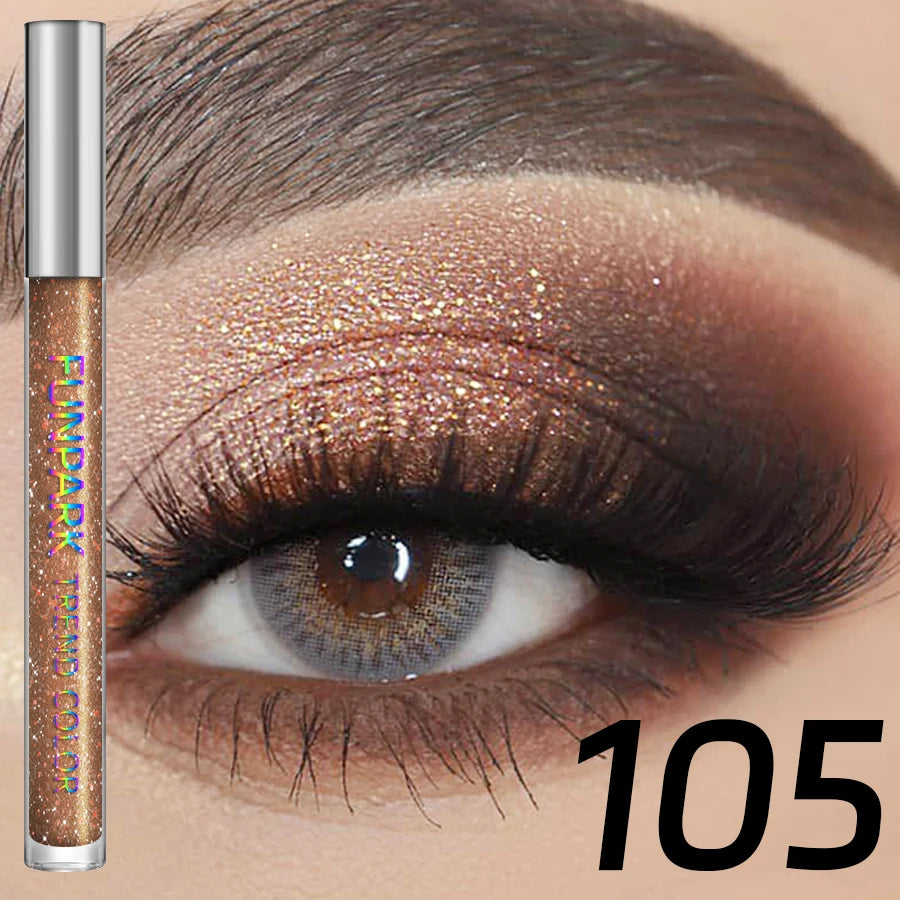 Colorful Liquid Eyeshadow Pink Green Black Diamond Shiny Eye Liner Pen Glitter Eyeshadow Palette