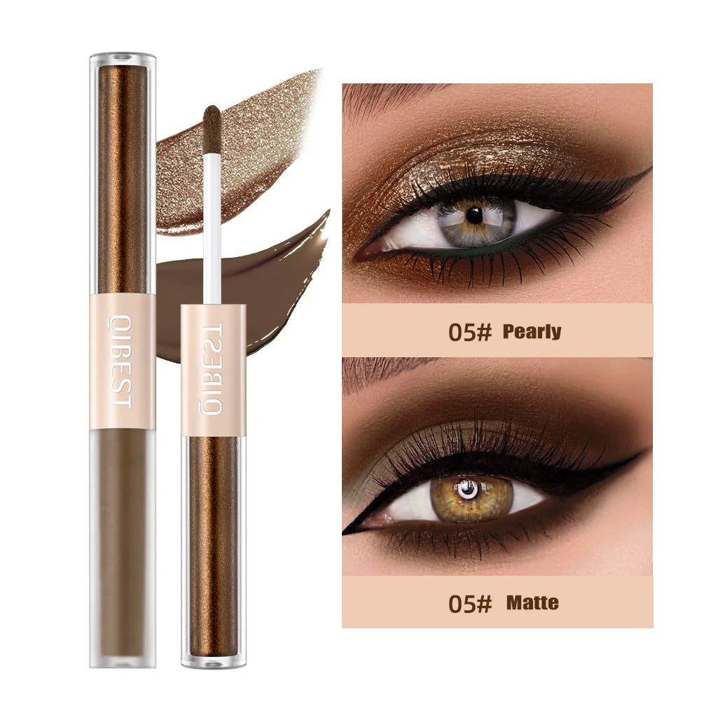 2 In 1 Stick Pearly Matte Eyeshadow Cream Smooth Nude Eye Makeup Liquid Contour Shadow Stick