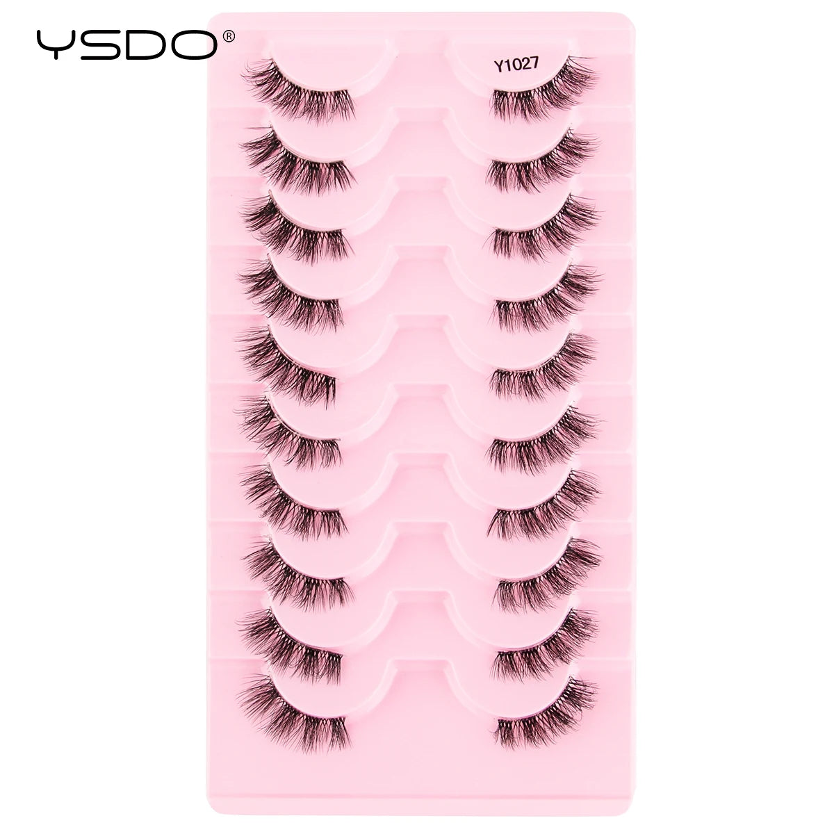 YSDO Half Lashes 5/7/10 Pairs Half False Eyelashes Soft Natural Cat Eye Lashes Makeup 3D Mink Eyelash Extension Fluffy Faux Cils