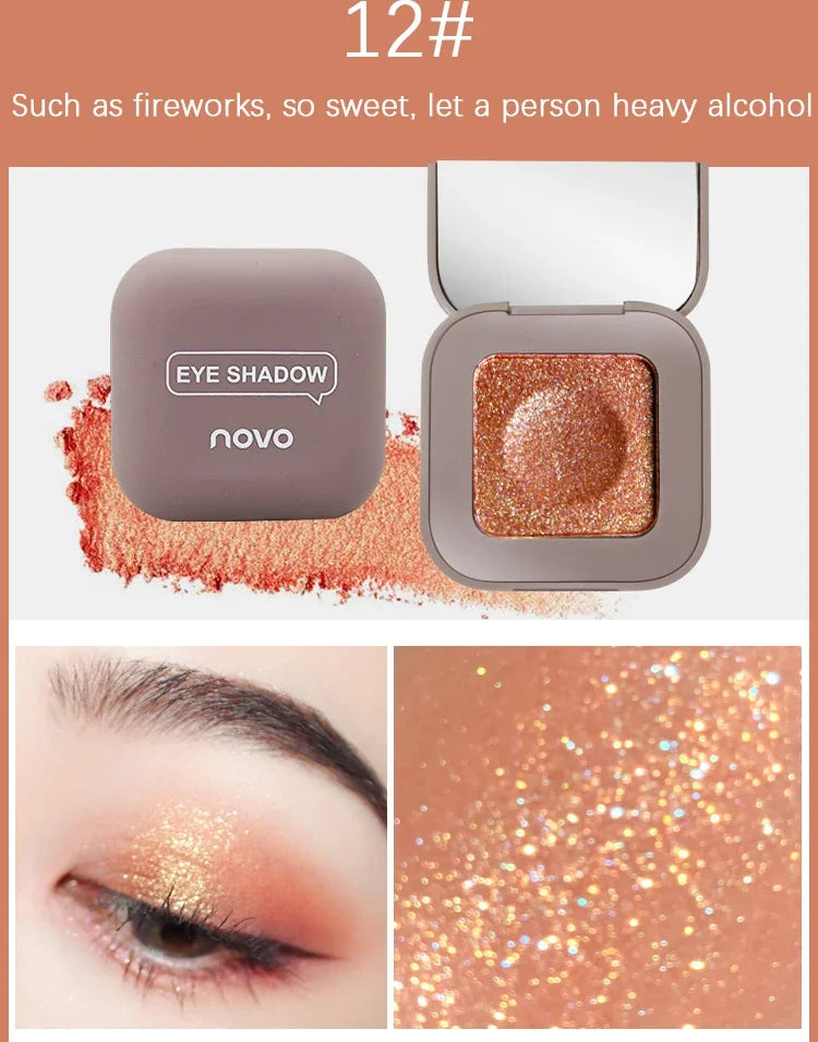 Novo Strong Stickiness Eye Shadow High Gloss Polarized Glitter Hottest Single Eyeshadow