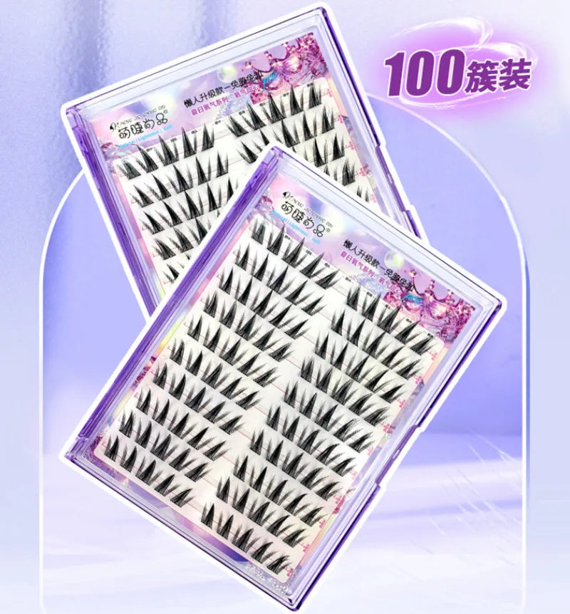 Self-adhesive Glue-free False Eyelashes Winged Fluffy Natural Thick Manga Eyes Reusable Enlarged Eyes Lash Extension Easy Apply
