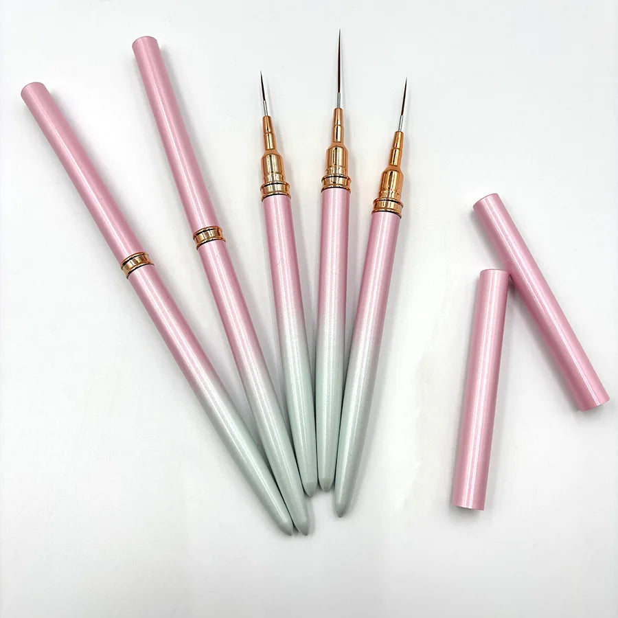 5 Pieces Set Professional Nail Art Liner Brush for Striping Painting Design,Gel Liner Nail Art Brushes for Nails