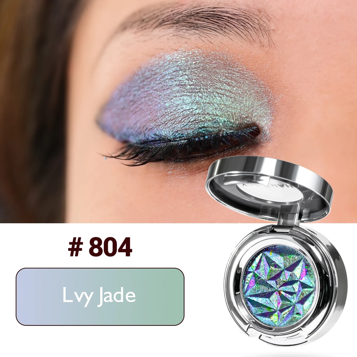 CHARMACY Duo chrome Long-lasting Eyeshadow Palette High Quality Pigment Shadows with Glitter