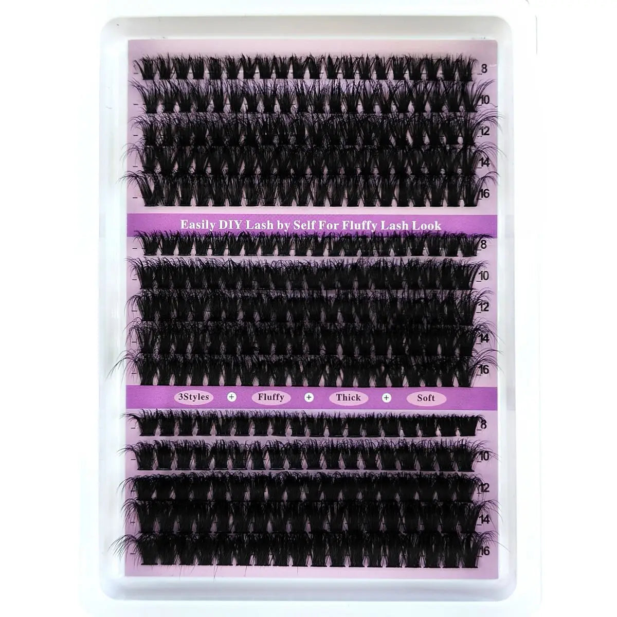 290/300Pcs 5D Fluffy Thick Eyelash Clusters D/DD Curl Wispy Individual Lashes 60+80+100 Mix Eyelash Extensions False Eyelashes