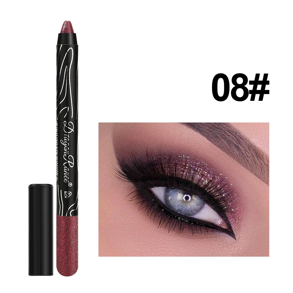 1Pc Metallic Purple Eyeshadow Pencil Glitter Silkworm Liner Pen Highlighter