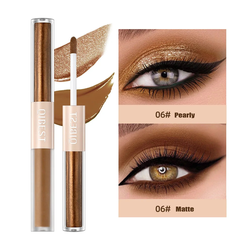 2 In 1 Stick Pearly Matte Eyeshadow Cream Smooth Nude Eye Makeup Liquid Contour Shadow Stick