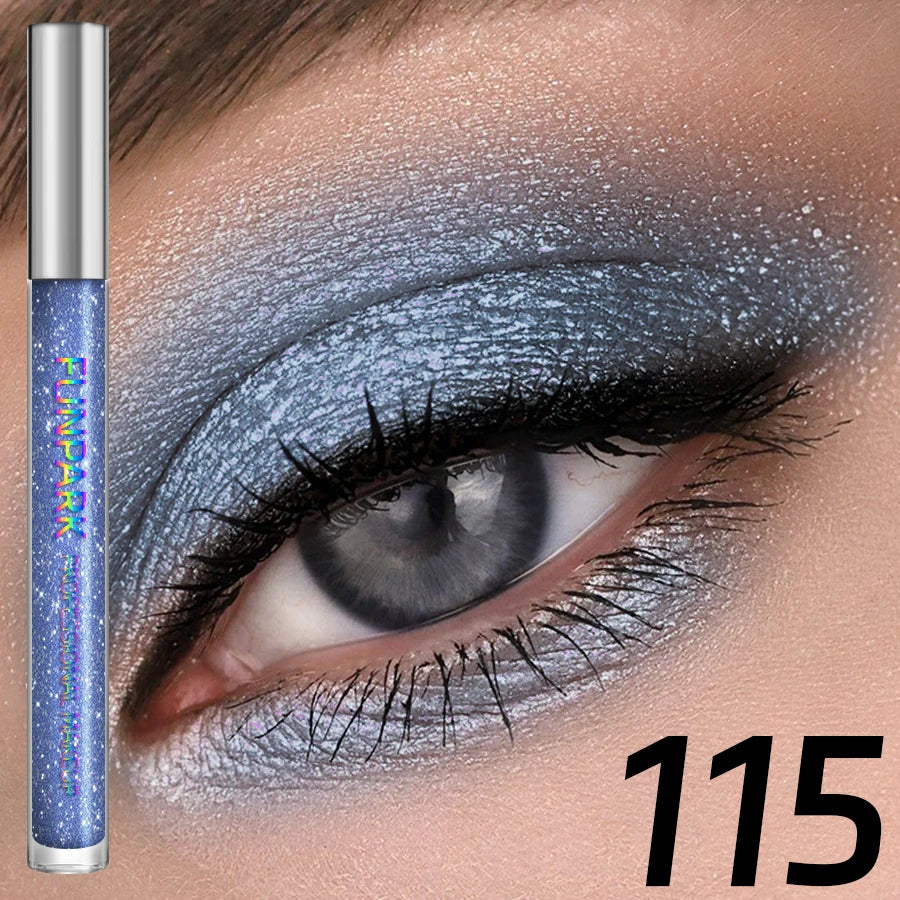 Colorful Liquid Eyeshadow Pink Green Black Diamond Shiny Eye Liner Pen Glitter Eyeshadow Palette