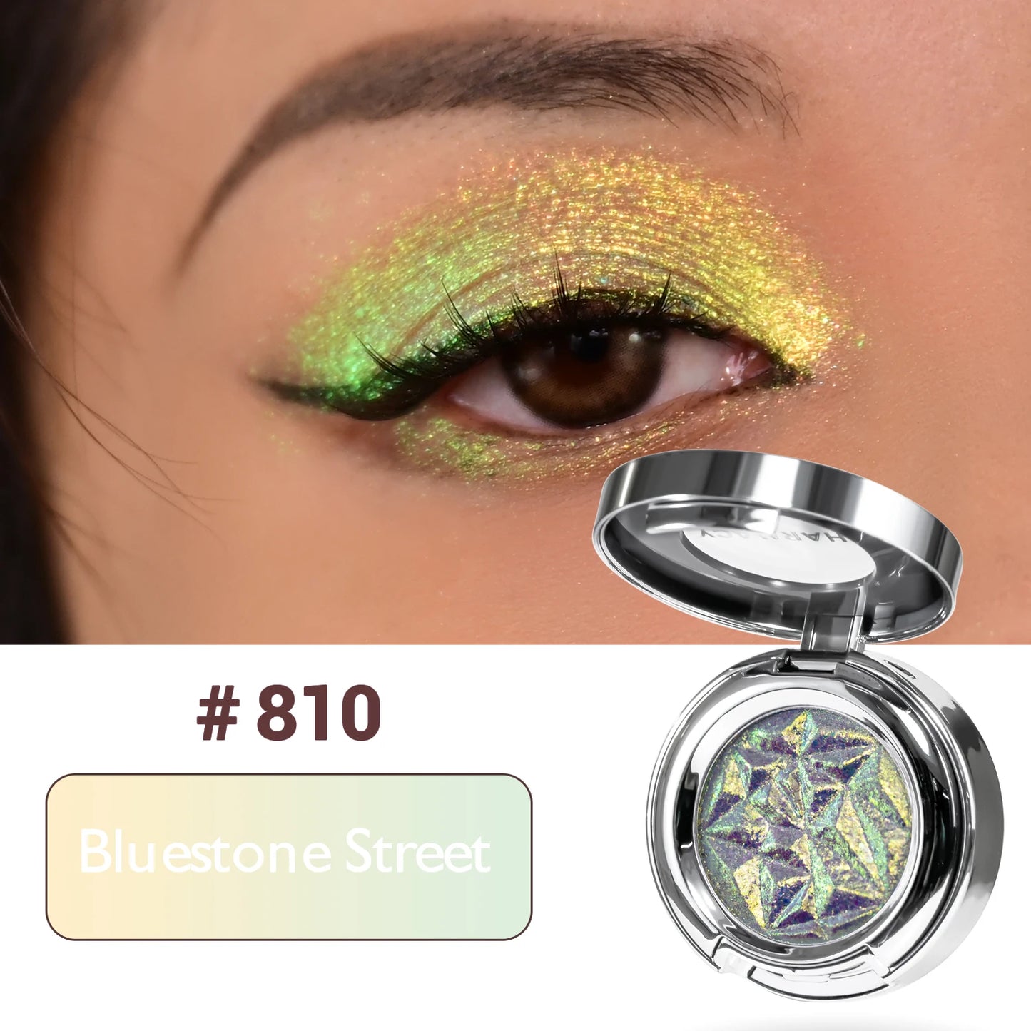 CHARMACY Duo chrome Long-lasting Eyeshadow Palette High Quality Pigment Shadows with Glitter